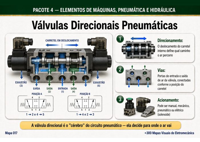 Mapa 017: Válvulas Direcionais Pneumáticas